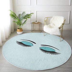 Modern Eyelash Decorative Rug